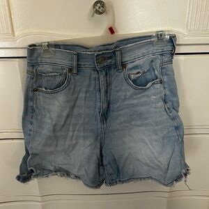 American Eagle Highest Rise Baggy Short Light Denim Size 0